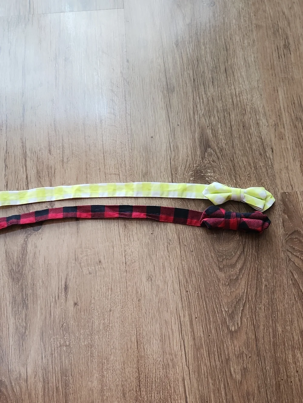 Crewcuts Boys Bow Ties - Yellow Neon & Red Black Plaid Size S/M
